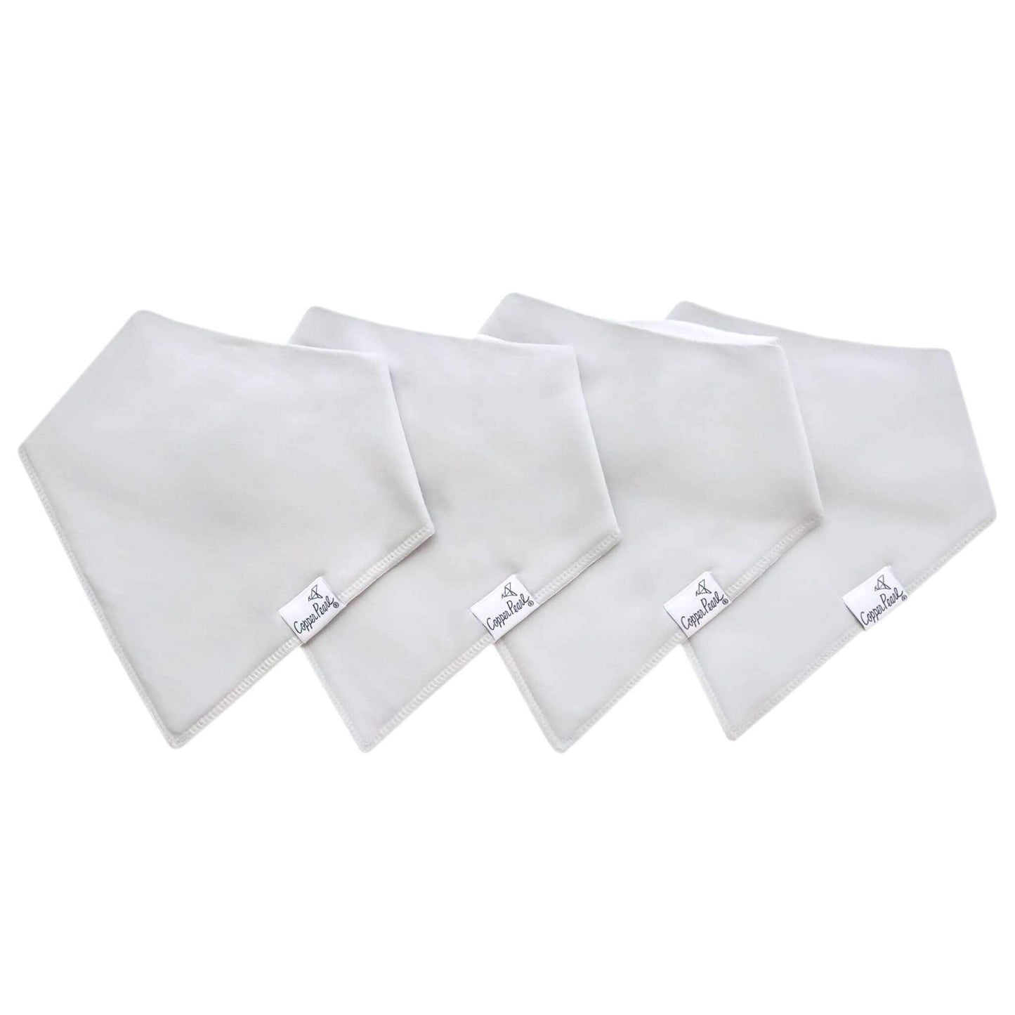 4 Pack Baby Bandana Bibs - Grey Basics