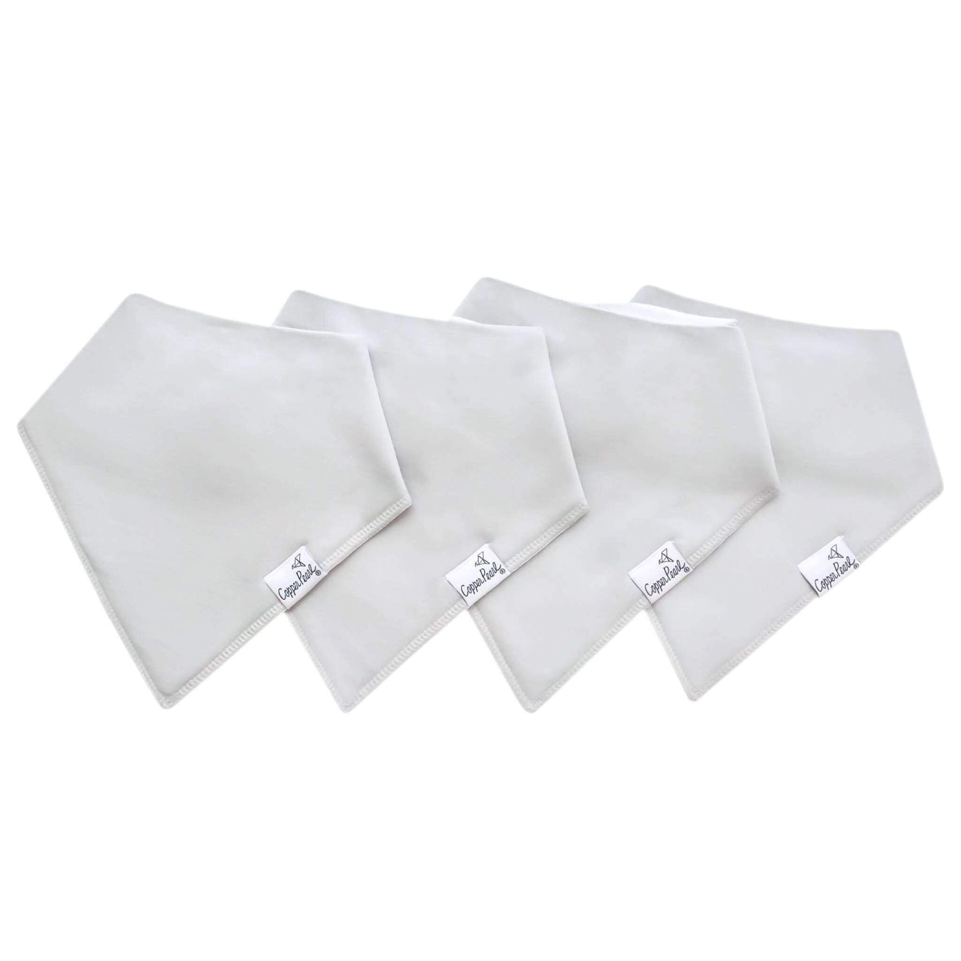 4 Pack Baby Bandana Bibs - Grey Basics