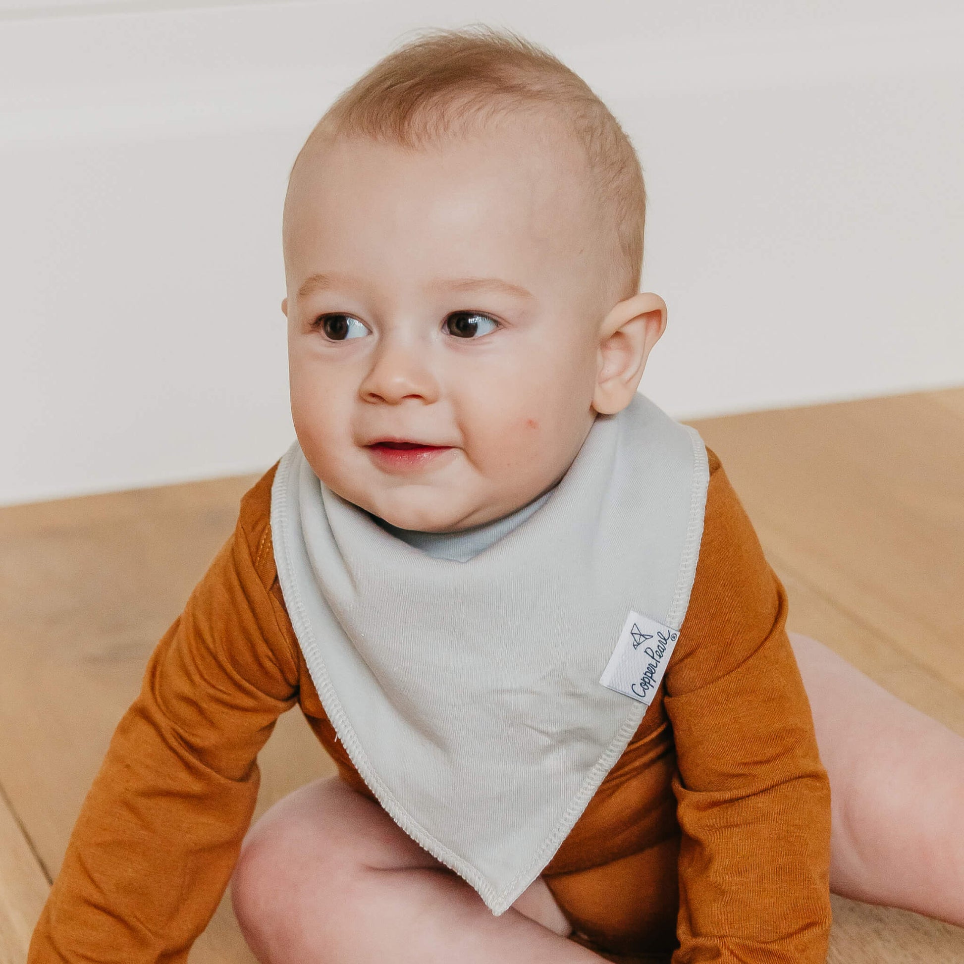 4 Pack Baby Bandana Bibs - Grey Basics