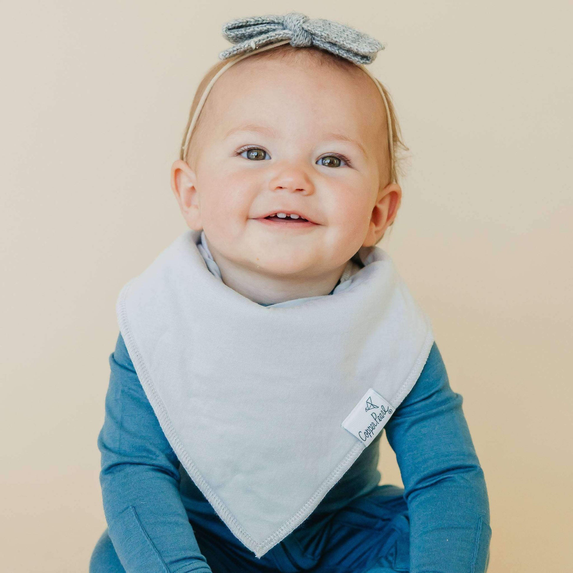 4 Pack Baby Bandana Bibs - Grey Basics