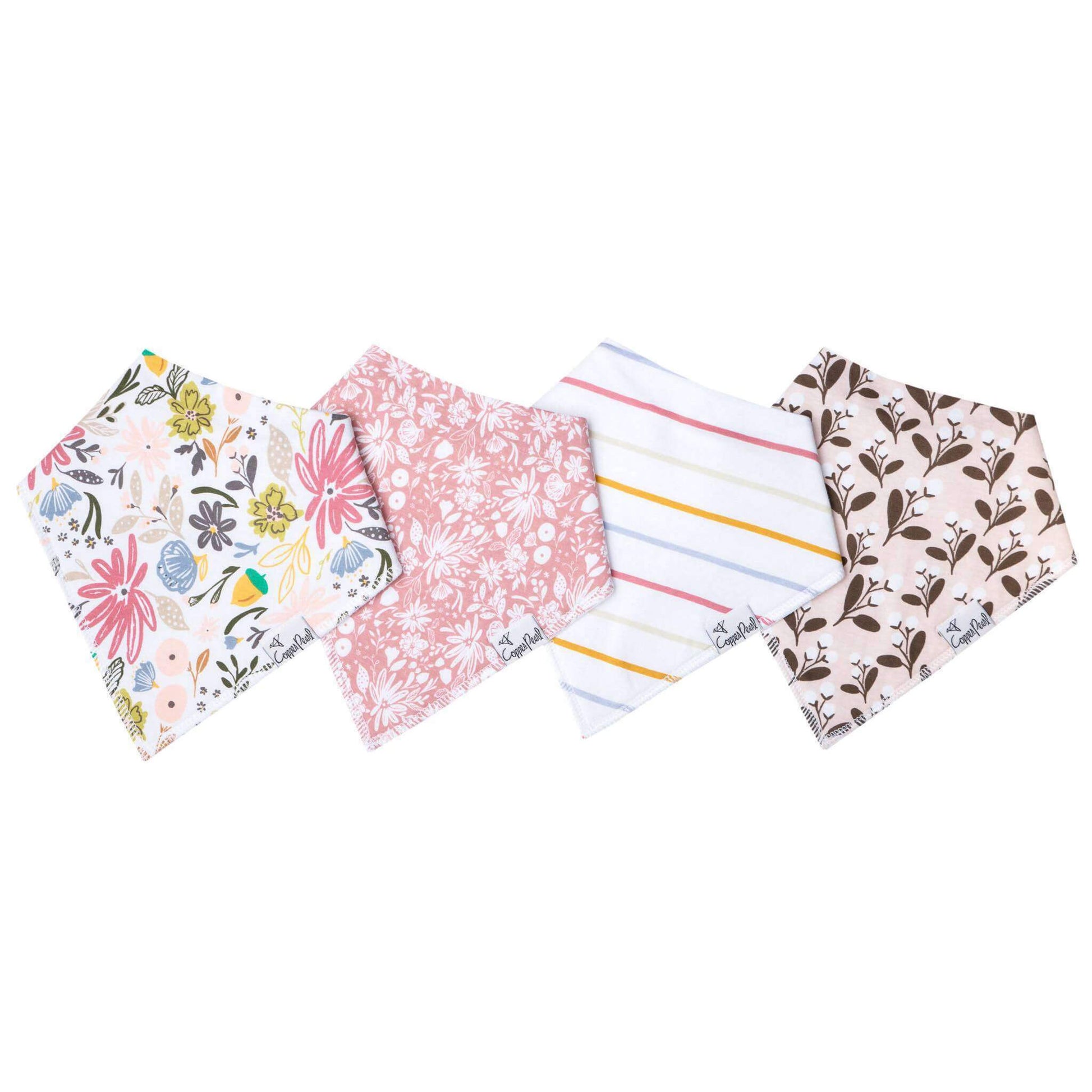 4 Pack Baby Bandana Bibs - Olive