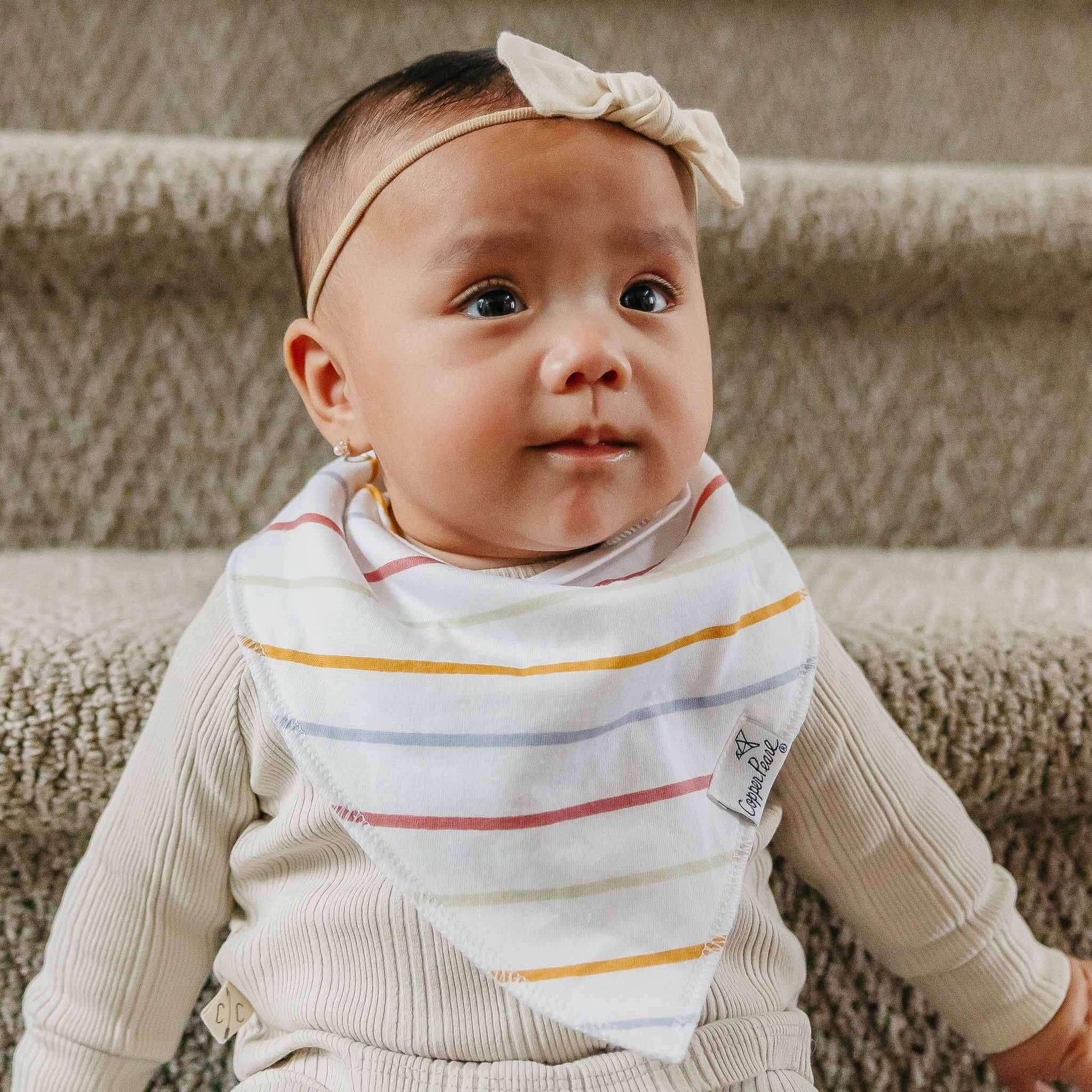 4 Pack Baby Bandana Bibs - Olive