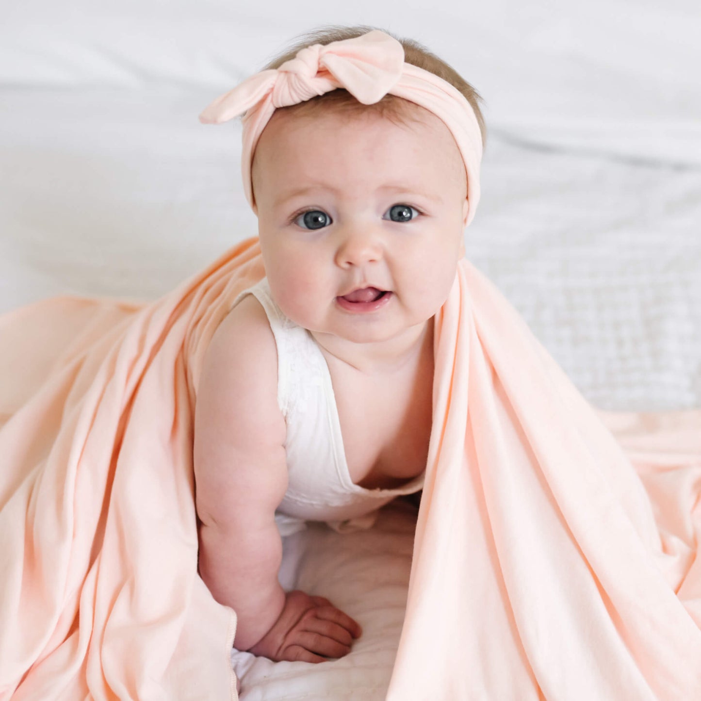 Knit Swaddle Blanket - Blush