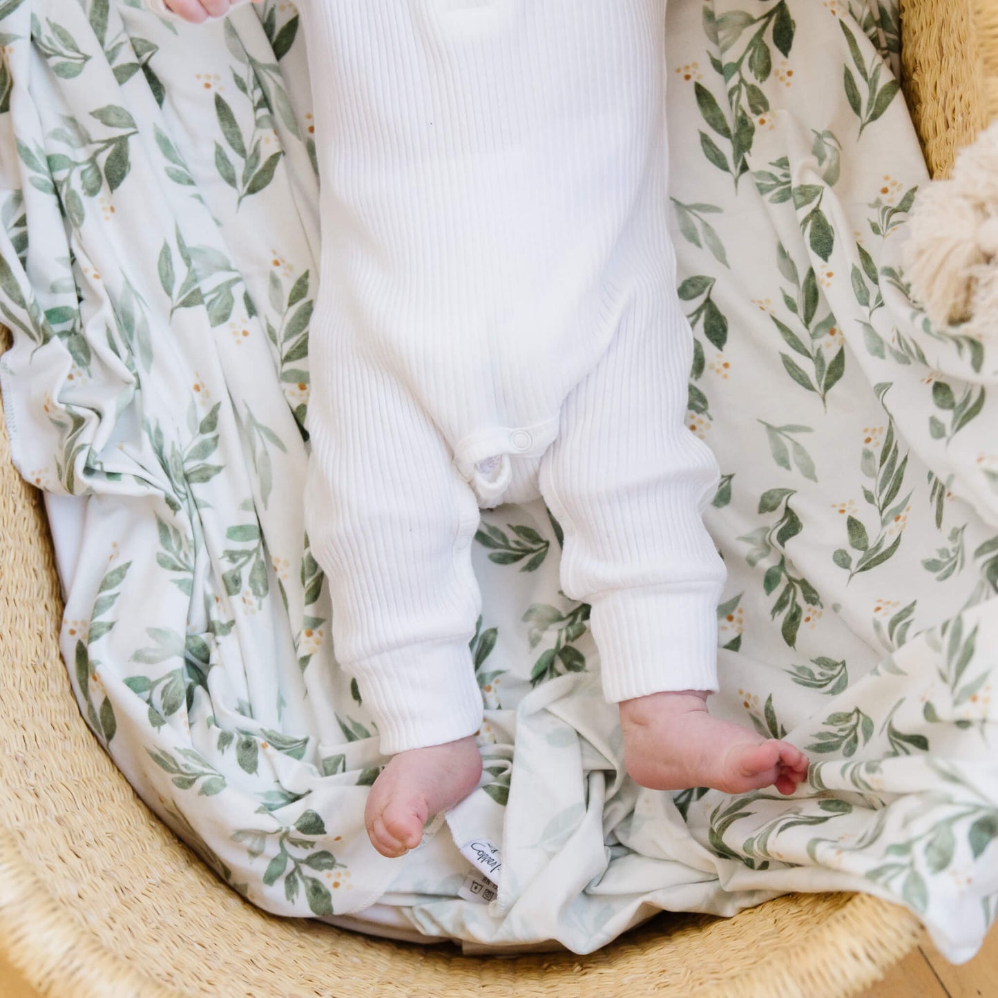 Knit Swaddle Blanket - Fern
