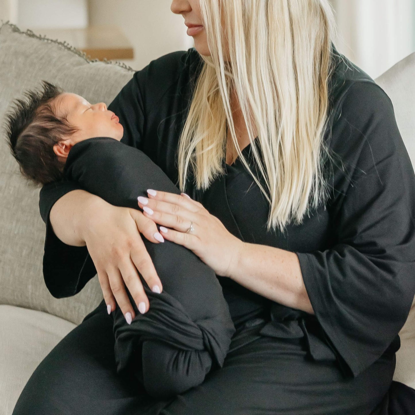 Knit Swaddle Blanket - Midnight