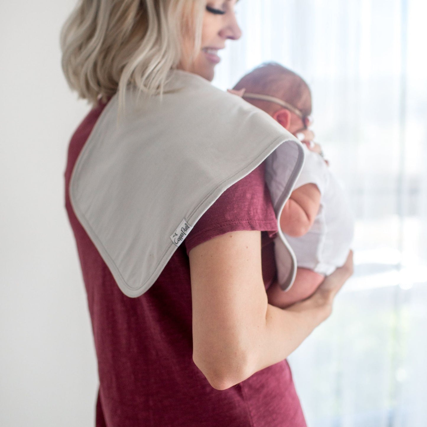 3 Pack Premium Burp Cloths - Grey Basics