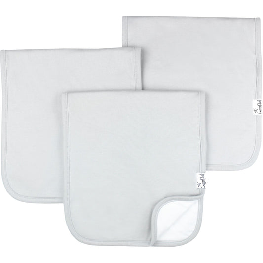 3 Pack Premium Burp Cloths - Grey Basics